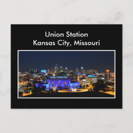 Postal Estación de Unión de la Ciudad de Kansas en Azul
