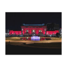 Estación de Unión en la Postcard de Kansas City