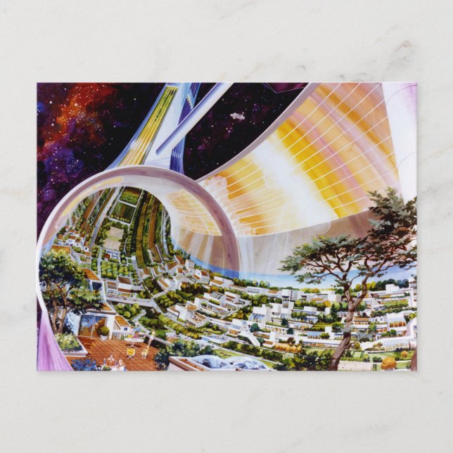Postal Estación espacial del anillo - hábitat futuro del (Anverso)