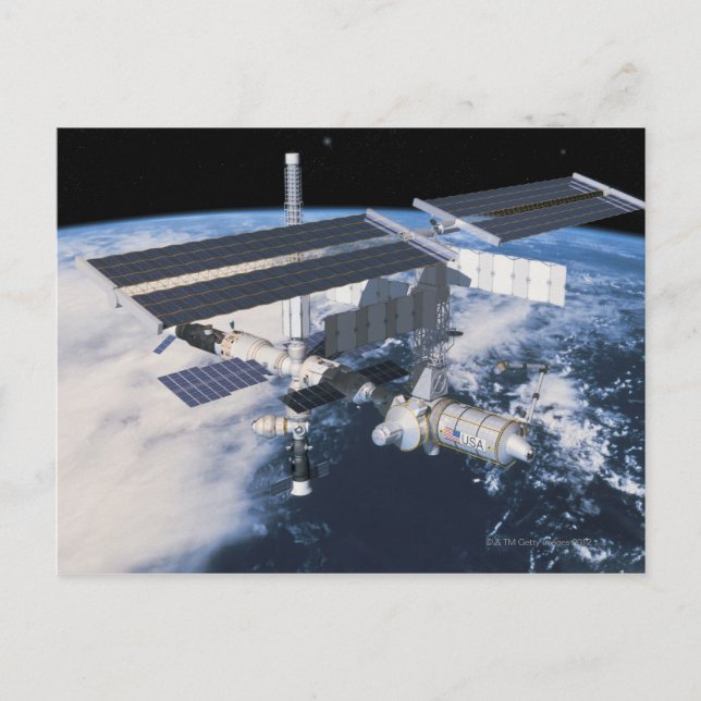 Postal Estación espacial en órbita 9 (Anverso)