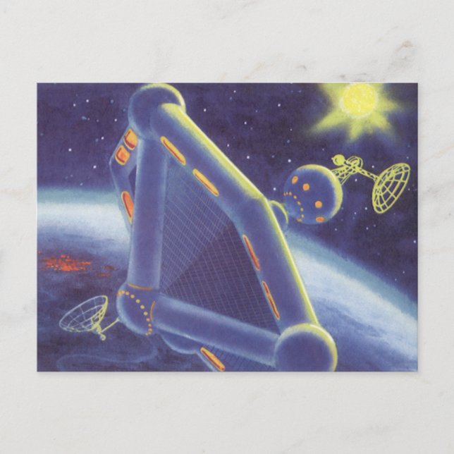 Postal Estación Espacial en Órbita de Ciencia Ficción Vin (Anverso)