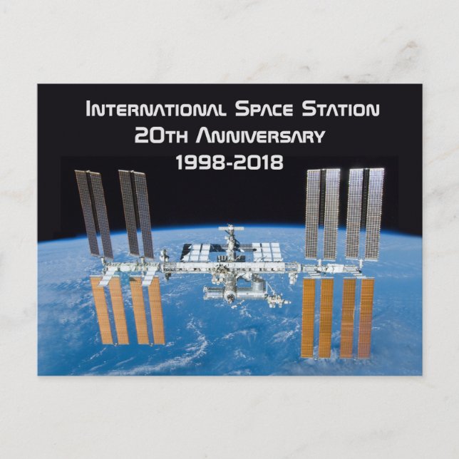 Postal Estación Espacial Internacional ISS 20º Aniversari (Anverso)
