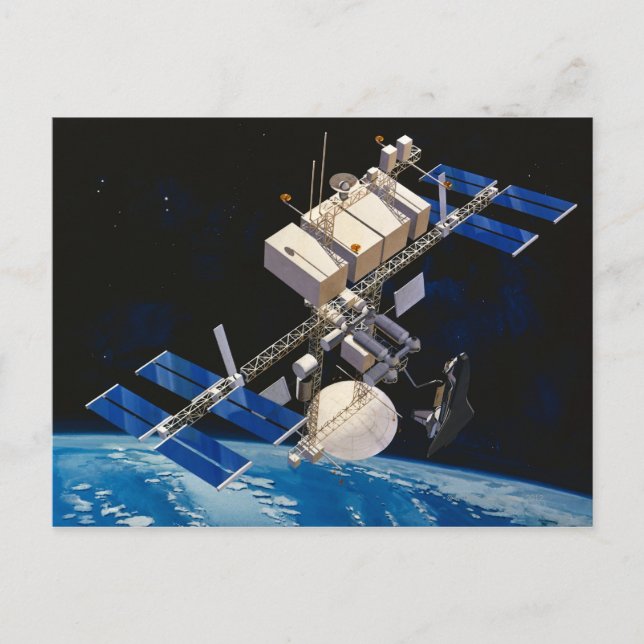 Postal Estación espacial Orbiting Earth 10 (Anverso)