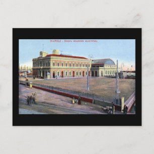 Postal Estación marítima, Napoli Italia 1910 Vintage