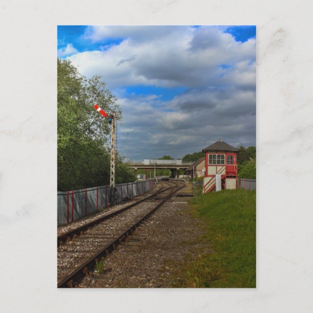 Postal Estación Orton Mere y caja de señales (Anverso)