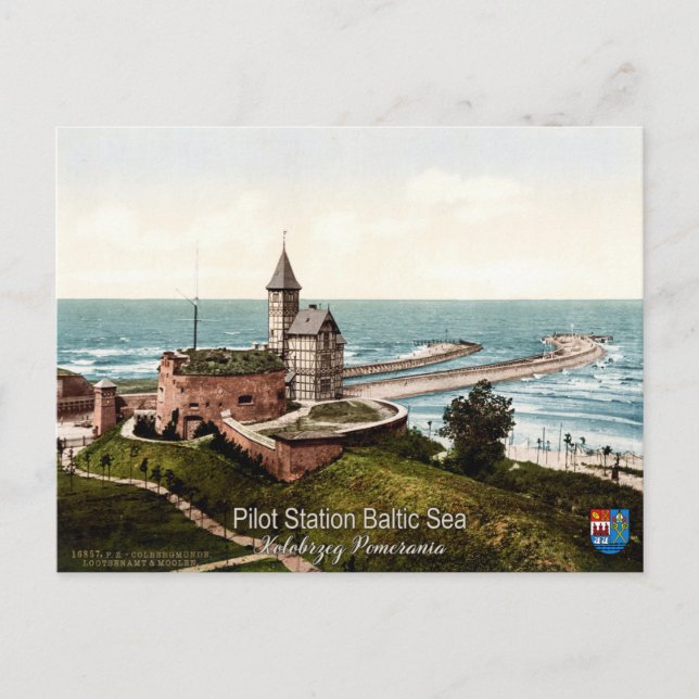 Postal Estación piloto Kołobrzeg Polonia Mar Báltico (Anverso)