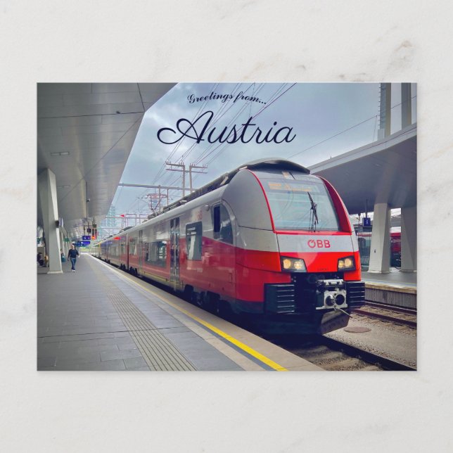 Postal Estación principal de Viena Austria  (Anverso)