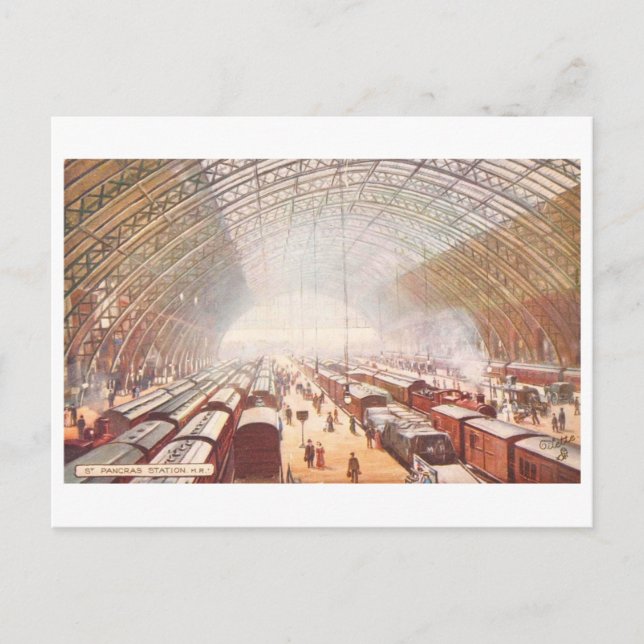 Postal Estación St. Pancras antigua (Londres) (Anverso)