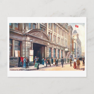 Postal Estación Vintage Moorgate Street (Londres)