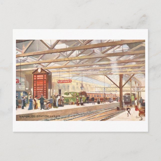 Postal Estación Waterloo Vintage (Londres) (Anverso)