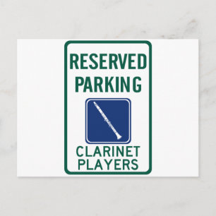 Postal Estacionamiento de jugadores de Clarinet