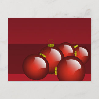 Postal Estacionamiento de Ornamentos Rojos