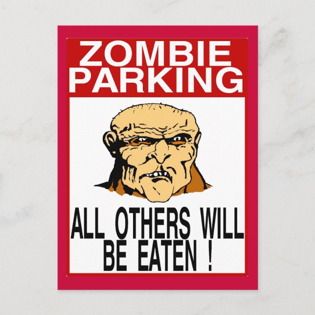 Postal Estacionamiento de Zombie (Anverso)