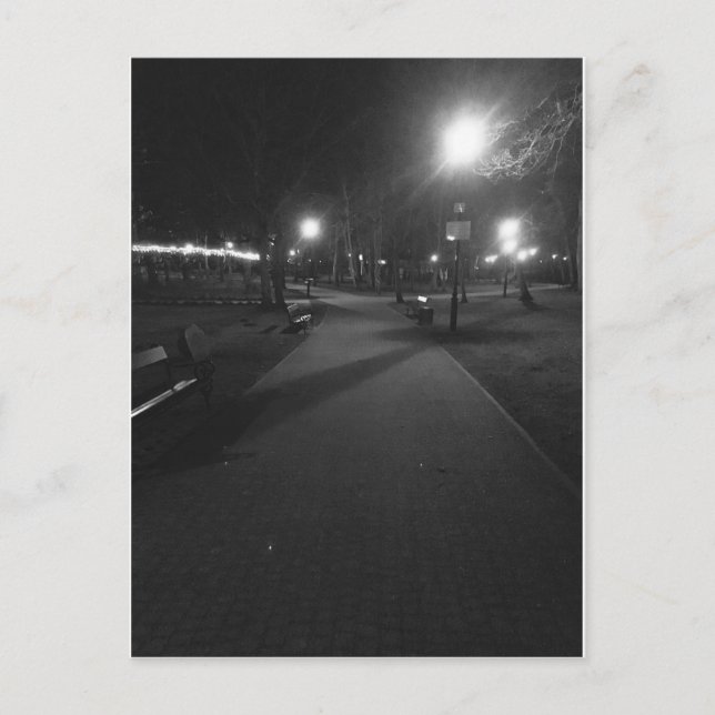 Postal Estacionar de noche (Anverso)