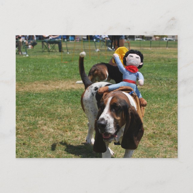 Postal Estacionar el Hound de Basset (Anverso)