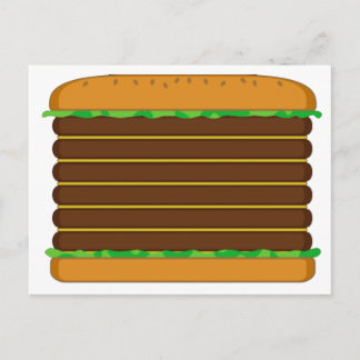 Postal Estacionario de Hamburguesa de Hojas Nuevas para C