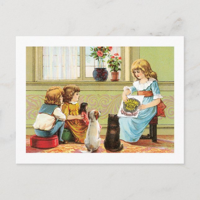 Postal Estaciones y rangos de Garland (Anverso)