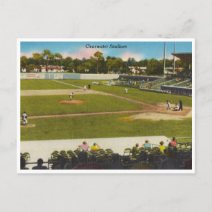 Postal Estadio de béisbol Vintage Clearwater Florida