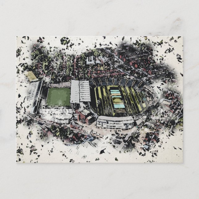 Postal Estadio de cricket artístico Leeds, Yorkshire (Anverso)