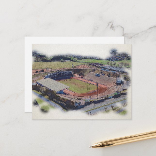 Postal Estadio Odsal, Arte aéreo de Bradford (Anverso/Reverso In Situ)
