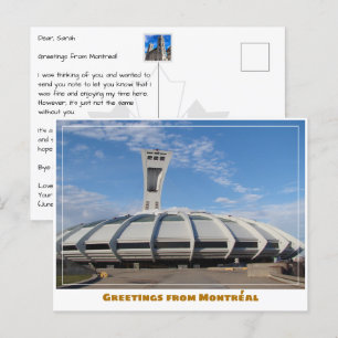 Postal Estadio Olímpico de Canadá Montréal