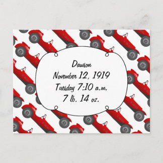 Postal Estadísticas personalizadas clásicas de niños niño