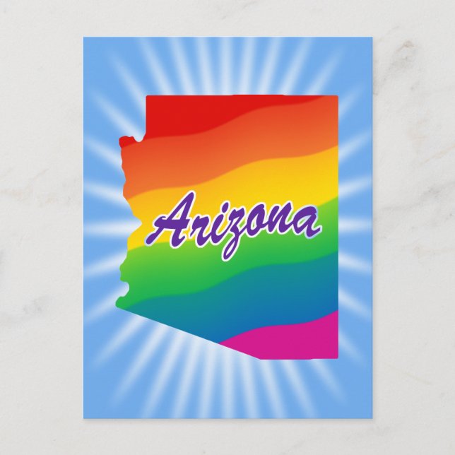 Postal Estado arcoiris de Arizona (Anverso)