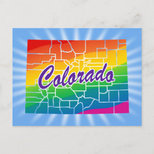 Postal Estado Arcoiris De Colorado