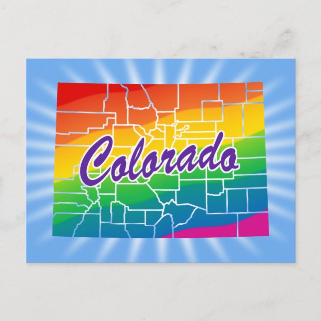 Postal Estado Arcoiris De Colorado (Anverso)