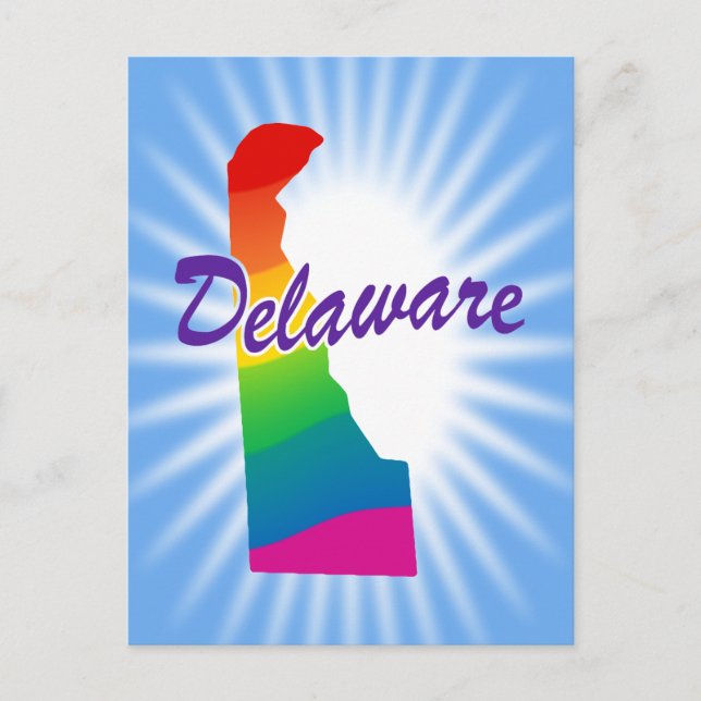 Postal Estado Arcoiris De Delaware (Anverso)