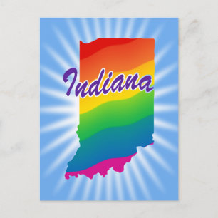 Postal Estado Arcoiris De Indiana