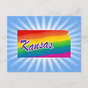 Postal Estado Arcoiris De Kansas