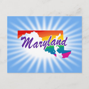 Postal Estado Arcoiris De Maryland