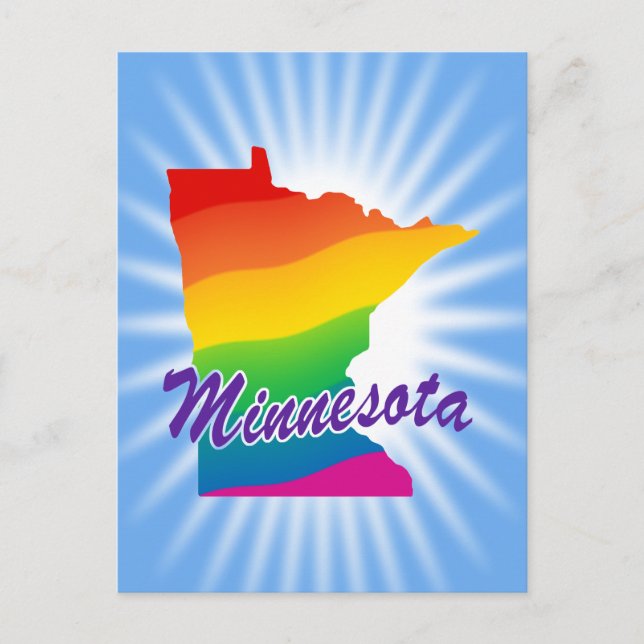 Postal Estado Arcoiris De Minnesota (Anverso)