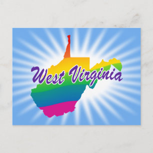 Postal Estado Arcoiris De Virginia Occidental