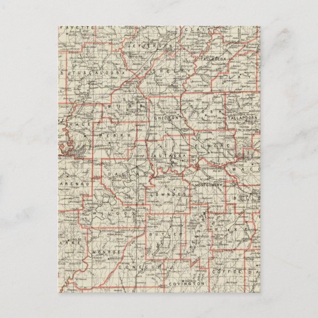 Postal Estado de Alabama (Anverso)