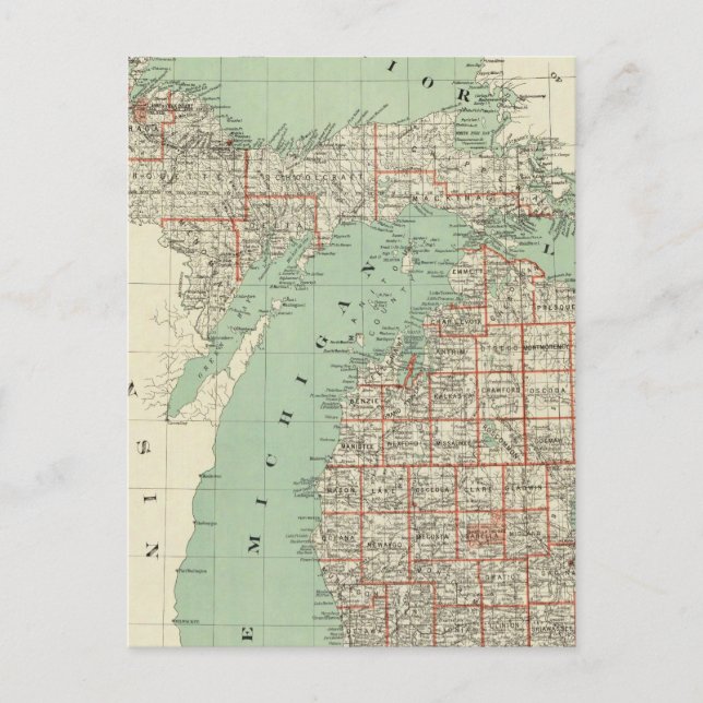Postal Estado de Michigan (Anverso)