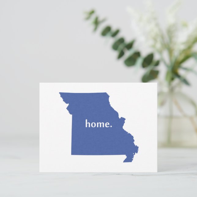 Postal Estado de origen de Missouri Azul (Anverso de pie)