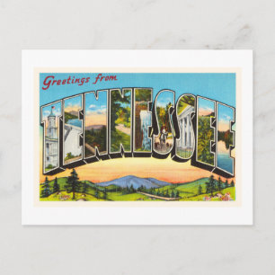 Postal Estado de Tennessee TN Antiguo recuerdo de viajes 