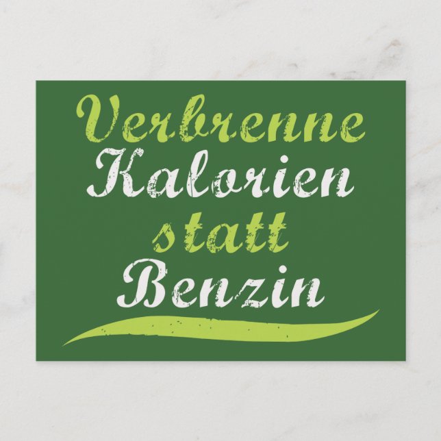 Postal Estado de Verbrenne Kalorien, Benzin (Anverso)