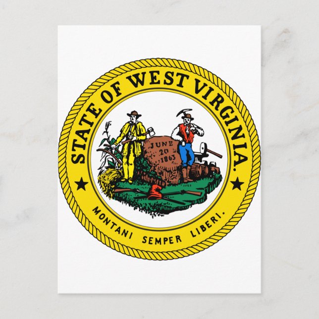 Postal Estado de Virginia (Estados Unidos) (Anverso)