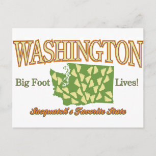Postal Estado de Washington - ¡Bigfoot Vive!
