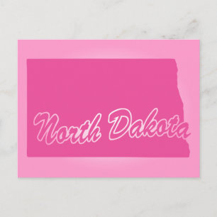 Postal Estado rosado de Dakota del Norte