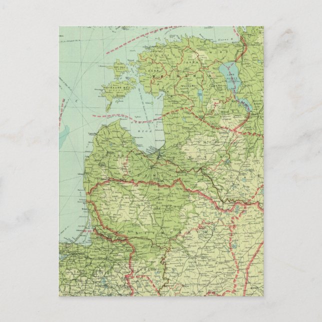 Postal Estados bálticos y Prusia del este (Anverso)