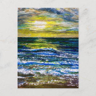 Postal - Estados de ánimo al atardecer en la costa