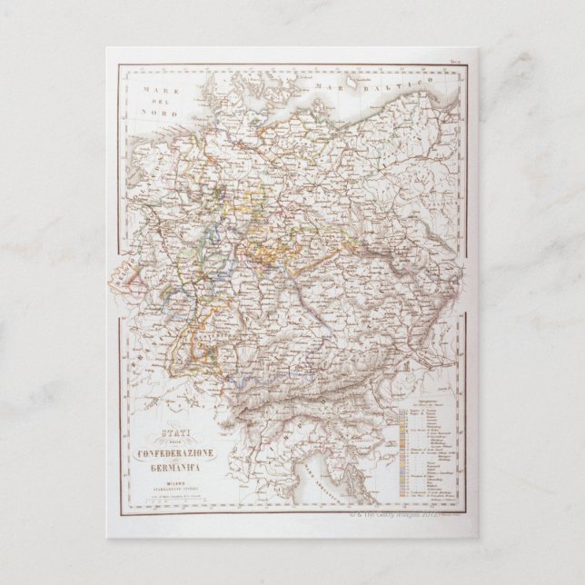 Postal Estados de la Confederación Alemana (Anverso)