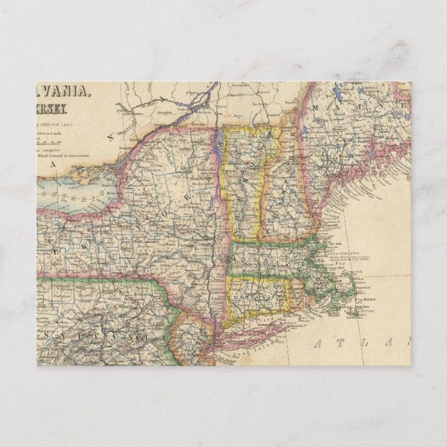 Postal Estados de Maine, New Hampshire, Vermont (Anverso)