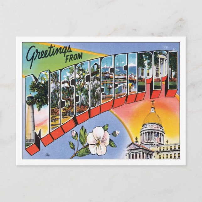 Postal Estados de Misisipi (Anverso)
