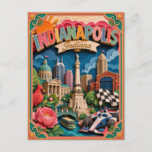 Estados de PopCut Indianápolis Indiana Arte de Pap