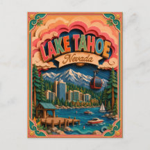 Estados de PopCut Lago Tahoe Nevada Arte de Papel